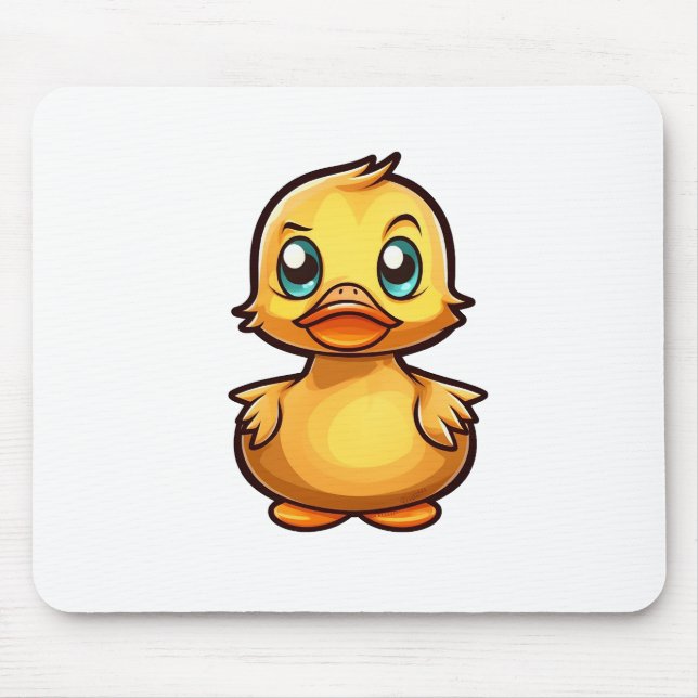 Cartoon duck illustration mouse pad (Front)