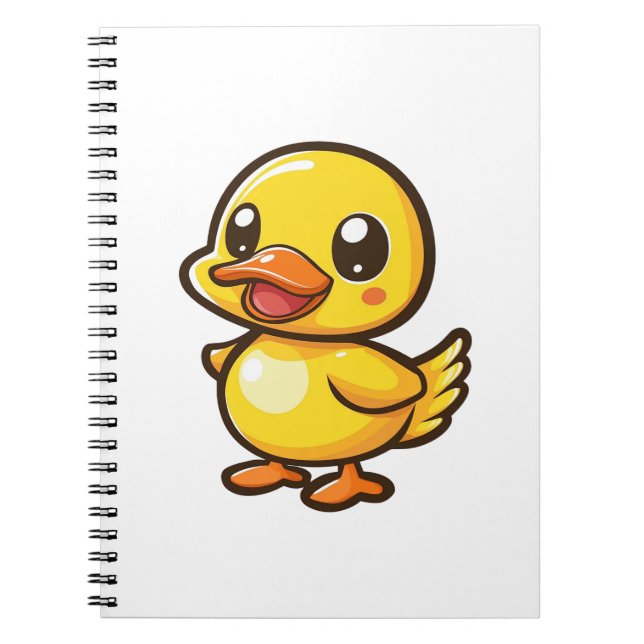 Cartoon duck illustration notebook (Front)