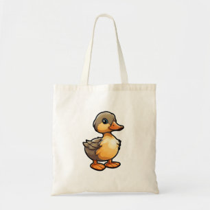 Cartoon duck illustration tote bag