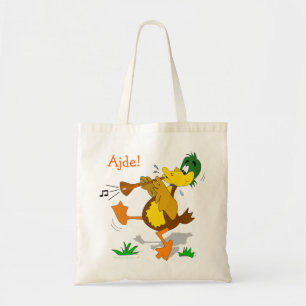 Cartoon Duck Playing Zurna Tote Bag