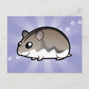 Cartoon Dwarf Hamster Postcard