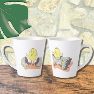 Cartoon Easter Chick Latte Mug