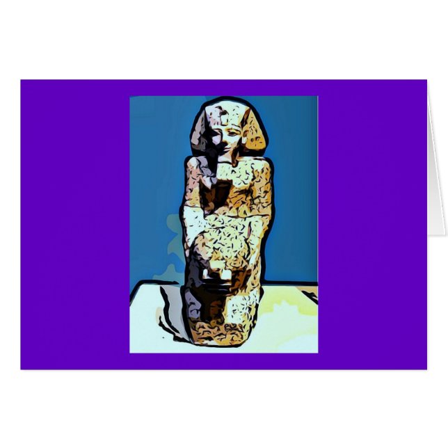 Cartoon Egyptian Statue (Front Horizontal)
