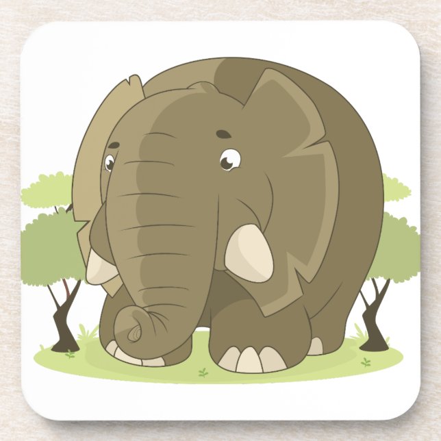 Cartoon Elephant Coaster (Front)