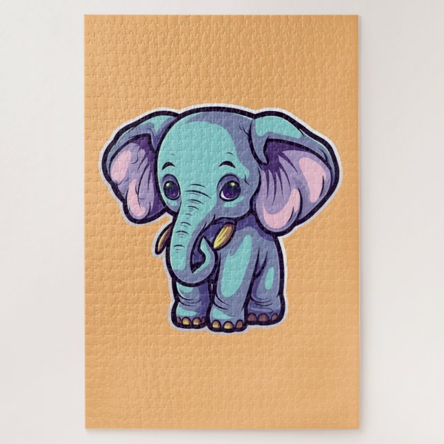 CARTOON ELEPHANT JIGSAW PUZZLE (Vertical)