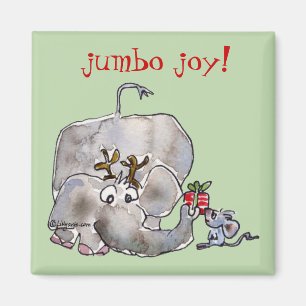 Cartoon Elephant Mouse Magnet