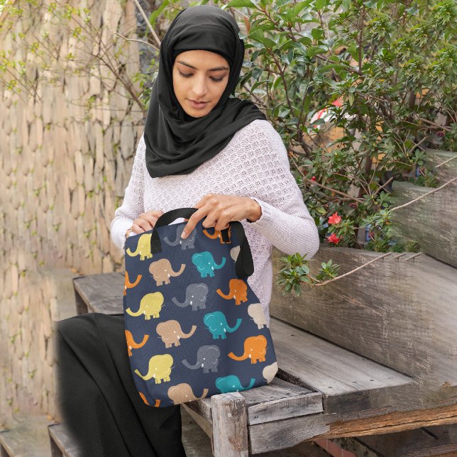 Cartoon elephants tote bag (Creator Uploaded)