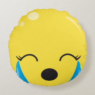 Cartoon Emojis Round Cushion