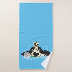 Cartoon English Cocker spaniel Bath Towel Set