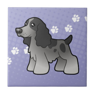 Cartoon English Cocker Spaniel Ceramic Tile
