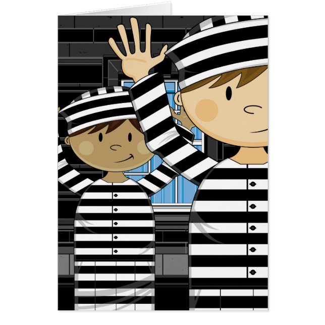 Cartoon Escaped Prisoners in Spotlight (Front)