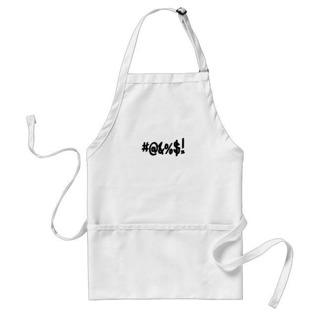 Cartoon Expletive Swearing Curse Funny Symbols Standard Apron (Front)