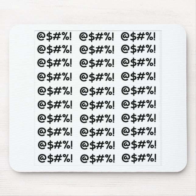 Cartoon Expletives Mouse Pad (Front)