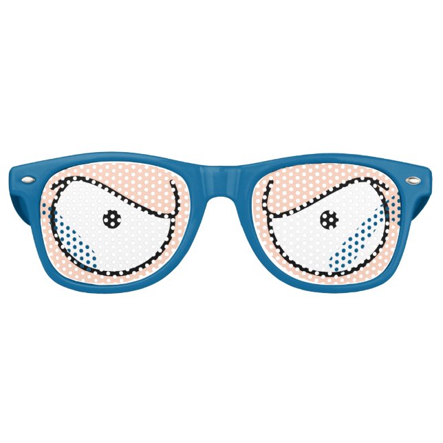 Cartoon Eyes Angry Light Skin Sunglasses (Front)