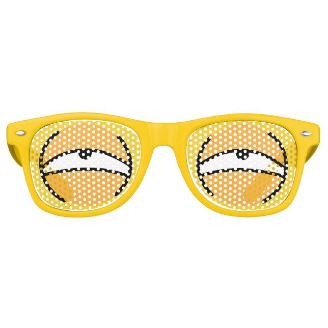 Cartoon Eyes Dying Sunglasses (Yellow) (Front)
