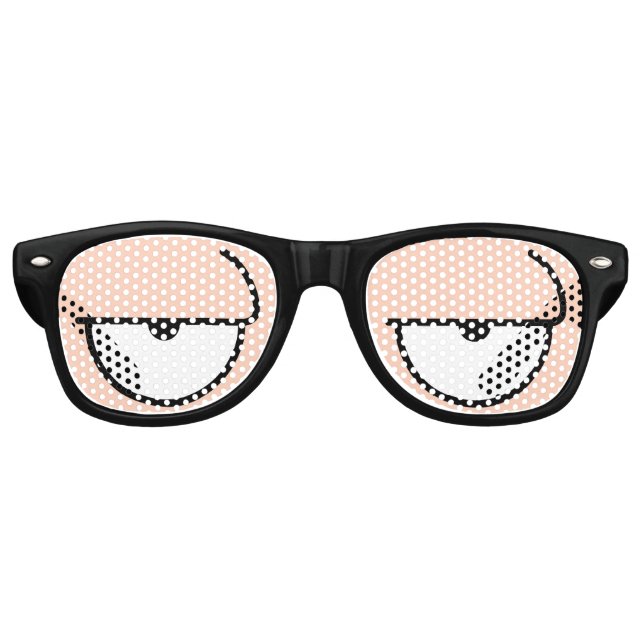 Cartoon Eyes Sleepy Skin Light Sunglasses (Front)