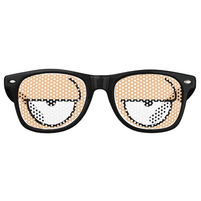 Cartoon Eyes Sleepy Skin Medium Sunglasses (Front)