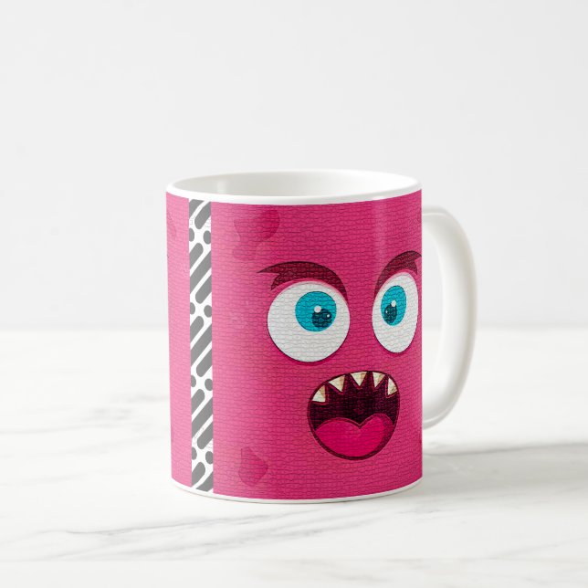 cartoon Face Expression  Coffee Mug (Front Right)