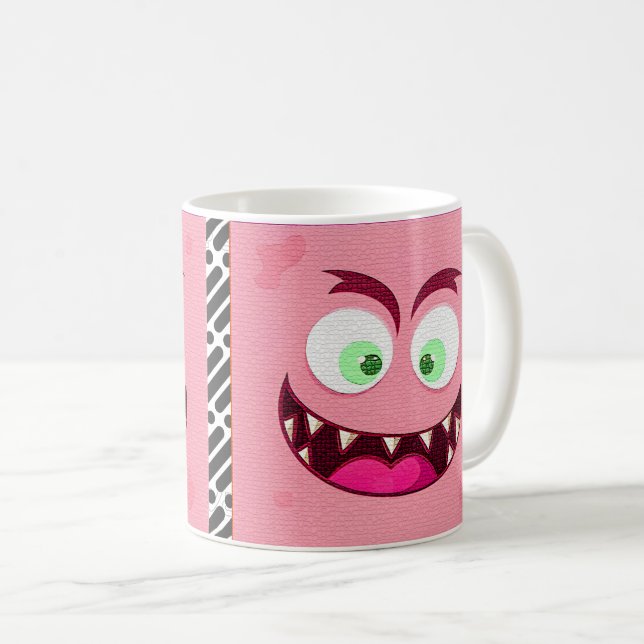 cartoon Face Expression  Coffee Mug (Front Right)