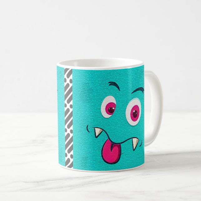 cartoon Face Expression Coffee Mug (Front Right)