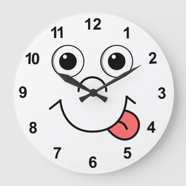 Cartoon face large clock (Front)
