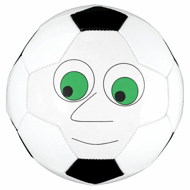 Cartoon Face with Big Nose Funny Soccer Ball (Front)