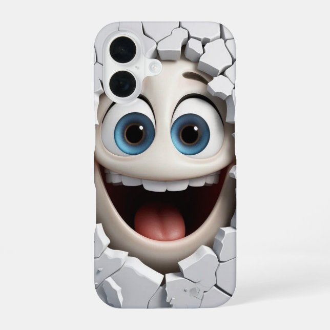 cartoon face with wide-eyed Design Phone Case for  (Back)