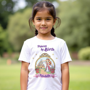 Cartoon Fairytale Princess Girl's Birthday T-Shirt