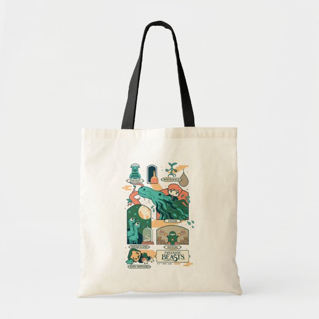 Cartoon Fantastic Beasts Scenes Tote Bag (Front)