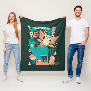 Cartoon Fantastic Beasts With Newt Scamander Fleece Blanket
