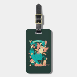 Cartoon Fantastic Beasts With Newt Scamander Luggage Tag