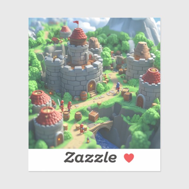 Cartoon Fantasy Castle (Sheet)