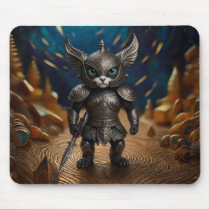 Cartoon Fantasy Scene With Armoured Warrior Mouse Pad