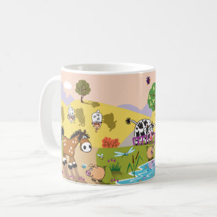 cartoon farm animals. Children illustration Coffee Mug