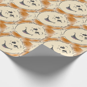 Cartoon Female Face Wrapping Paper