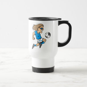 Cartoon Female Soccer  Star T-shirts and Gifts Travel Mug