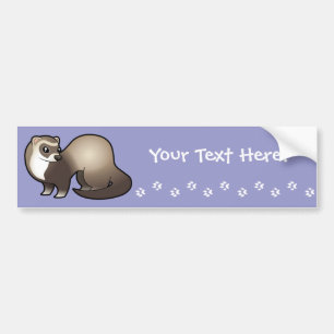 Cartoon Ferret Bumper Sticker