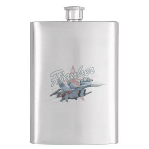Cartoon fighter plane hip flask