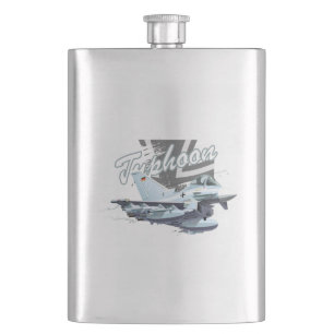 Cartoon fighter plane hip flask