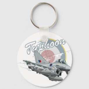 Cartoon fighter plane key ring