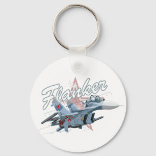 Cartoon fighter plane key ring