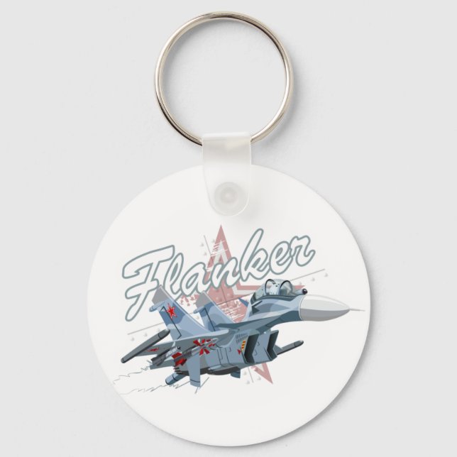 Cartoon fighter plane key ring (Front)