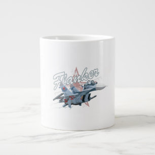 Cartoon fighter plane large coffee mug