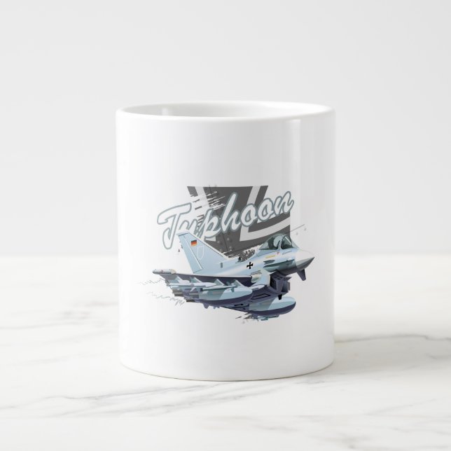 Cartoon fighter plane large coffee mug (Front)