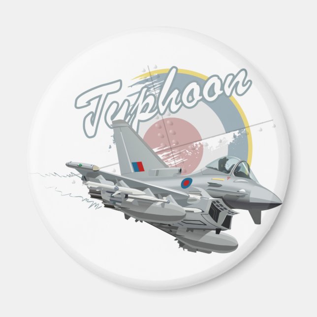 Cartoon fighter plane magnet (Front)