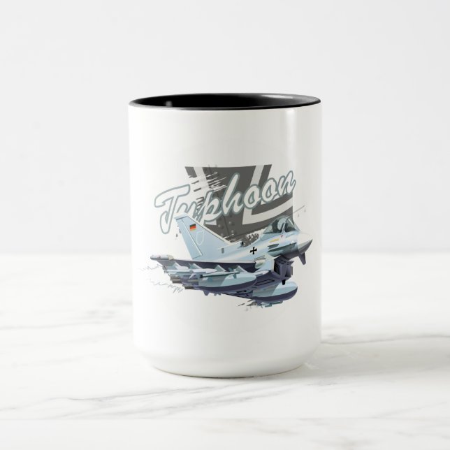 Cartoon fighter plane mug (Center)