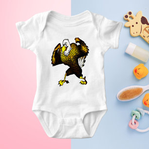 Cartoon Fighting Eagle Baby Bodysuit