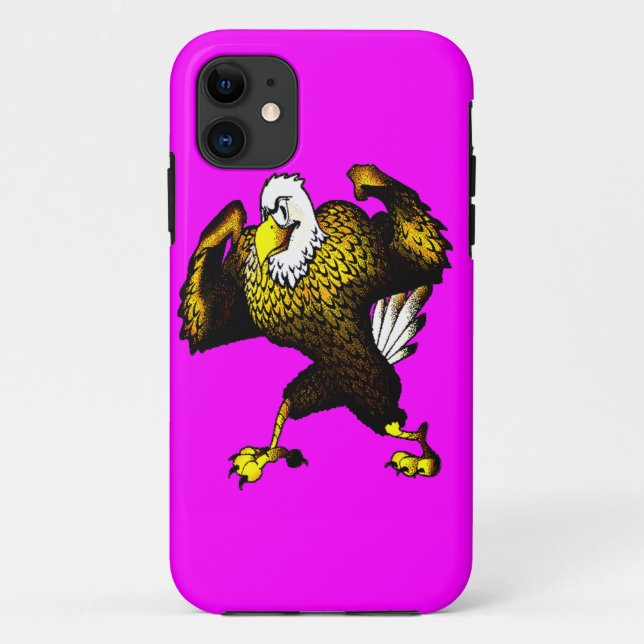 Cartoon Fighting Eagle Case-Mate iPhone Case (Back)