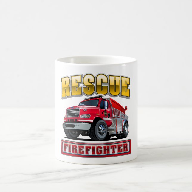 Cartoon firetruck coffee mug (Center)