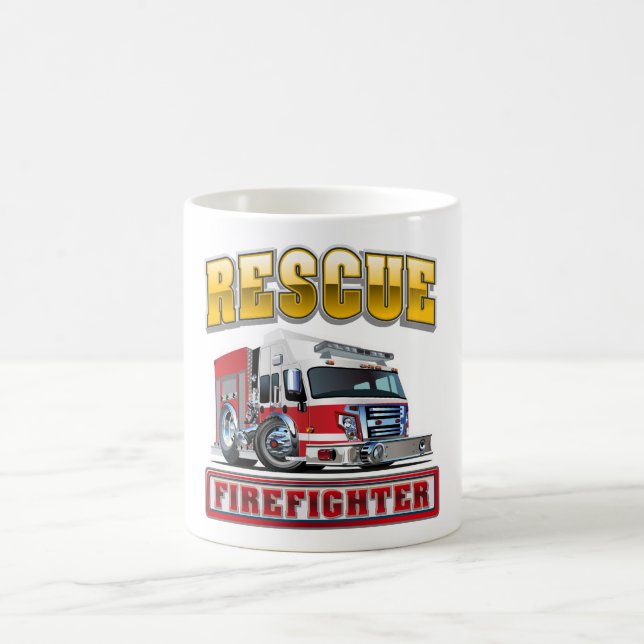 Cartoon firetruck coffee mug (Center)